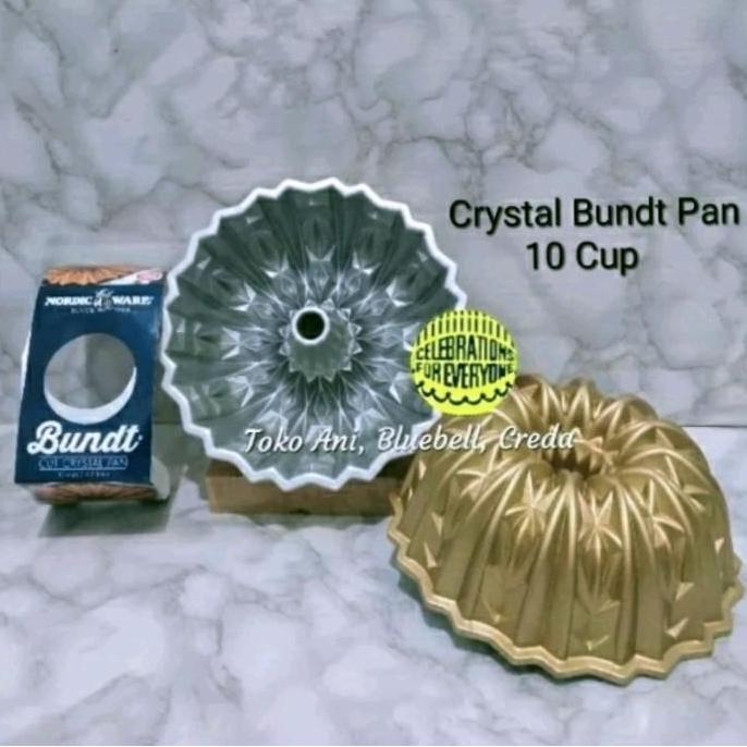 TERBARU - Nordic Ware Crystal Bundt Pan 10 Cup / 2.3 Ltr, 23.5cm H 9.3cm ( 92877 )