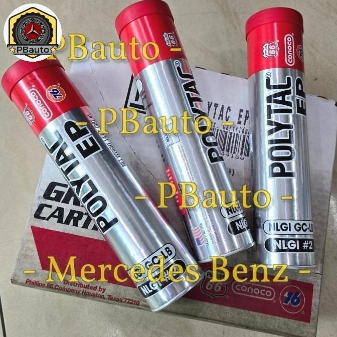 Gemuk Polytac EP Made in USA Conoco 76 Phillips 66 NLGI #2 / Polyurea Multipurpose Roda Chassis Lubr