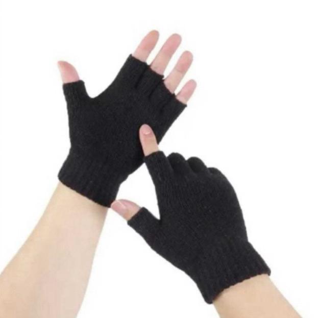 BIG PROMO CUCI GUDANG (COD) SARUNG TANGAN HITAM RAJUT TRENDY / SARUNG TANGAN SEPEDA / SARUNG TANGAN 