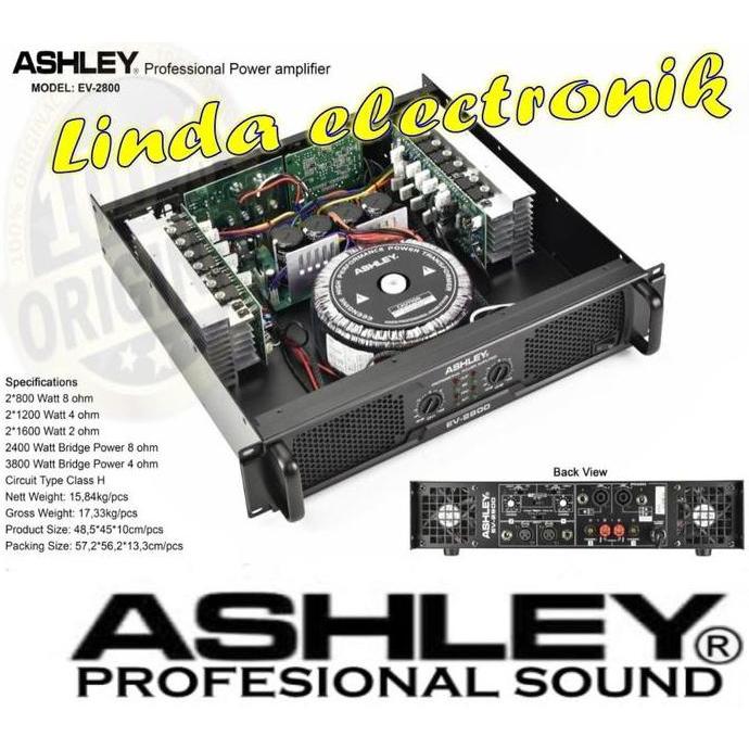 Promo power ashley ev2800 ashley ev 2800 class h garansi resmi original Diskon