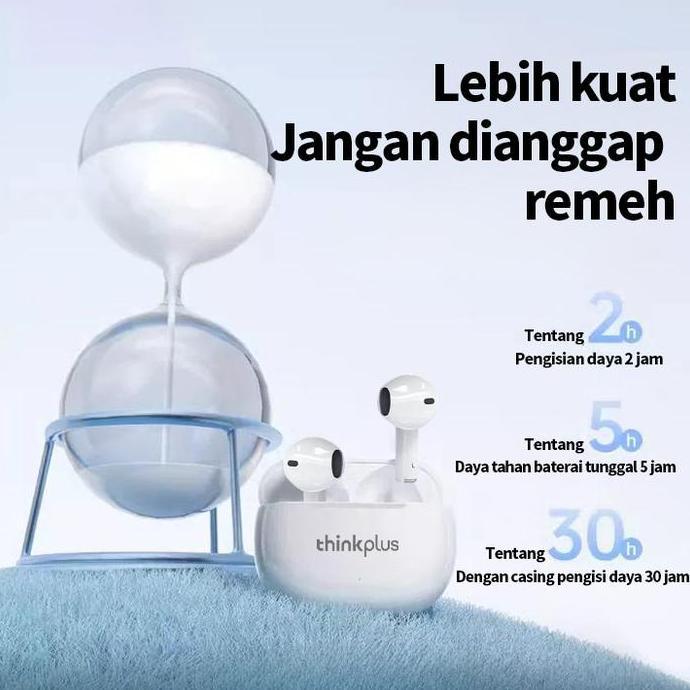 Promo Lenovo ThinkPlus True Wireless Earbuds Earphone Peredam Kebisingan Koneksi Multipoint Bluetoot