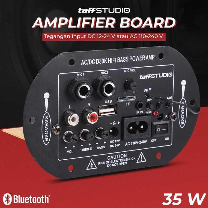 Promo Kit Power Amplifier Mono Subwoofer Bluetooth 35W DC 12/24V 220V Diskon