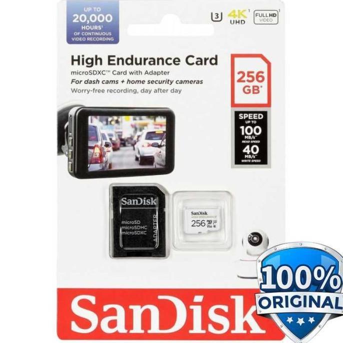 NEW Micro Sd 256gb Sandisk High Endurance Card 256 Gb Dashcam CCTV Camera