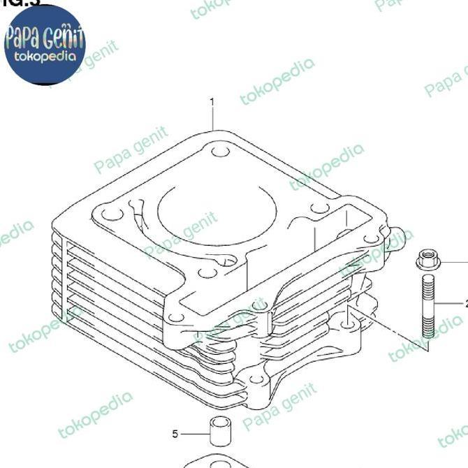 Ready block seher cylinder satria fu 150 karburator ori nos joss