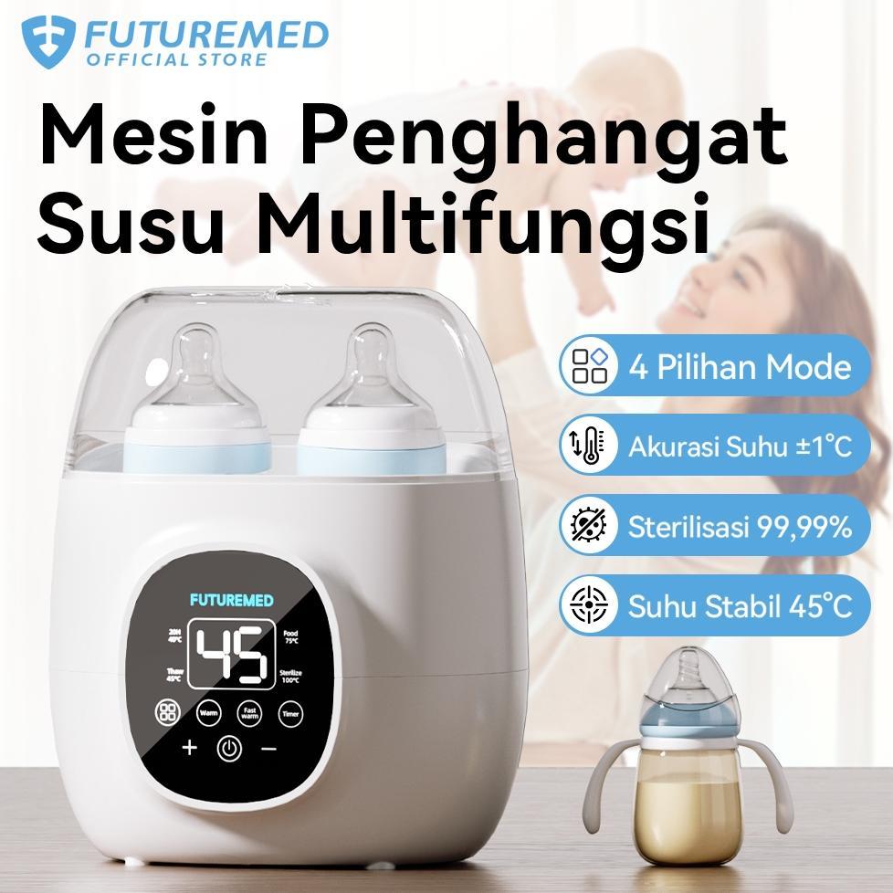 FUTUREMED Penghangat Botol Ganda Cerdas Sterilizer Botol Bayi Penghangat ASI Dan Susu Bayi
