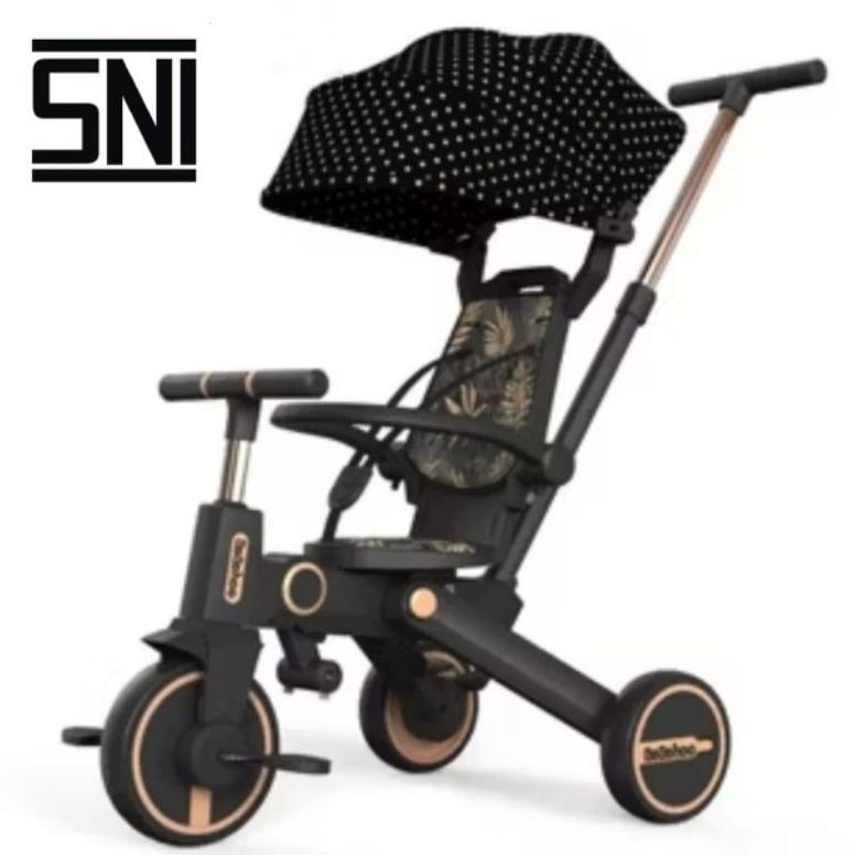 (Model Terbaru)Bebehoo Generasi2 7 in 1 Sepeda Roda Tiga  Lipat/Folding Trike Bayi sepeda anak