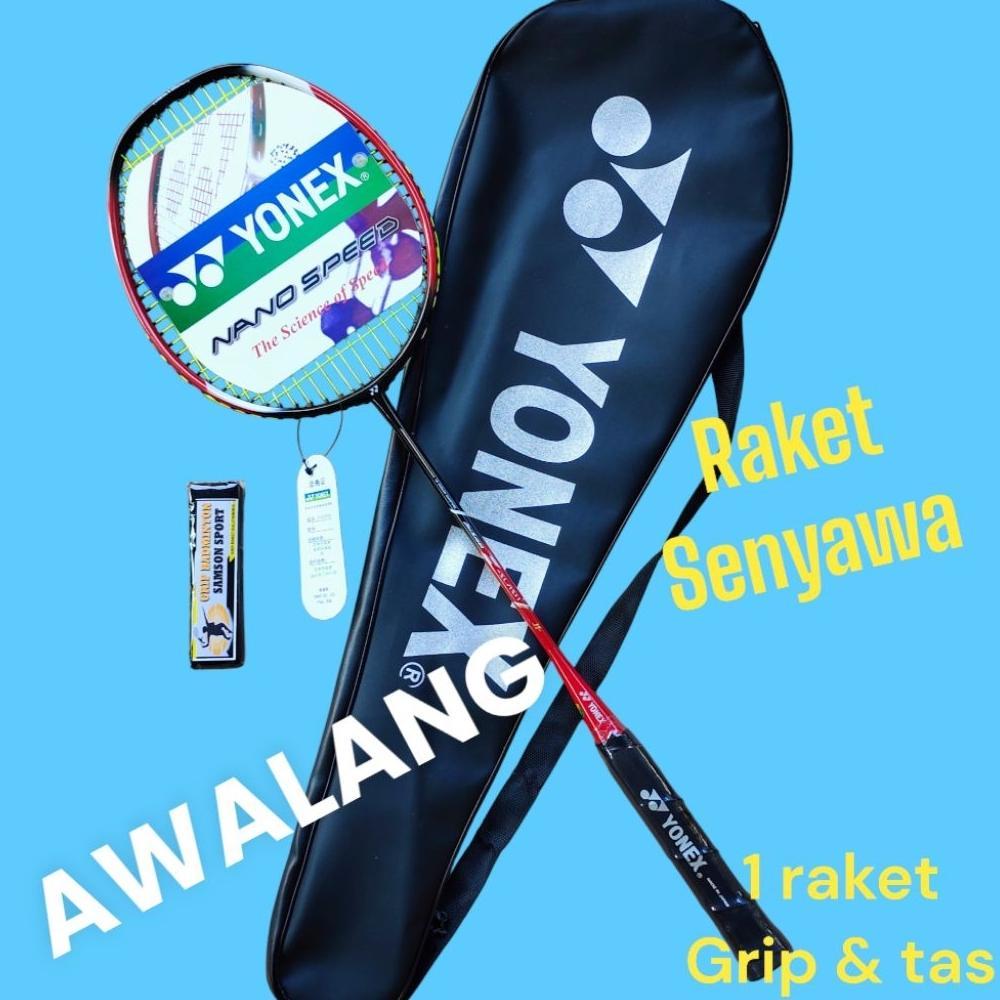 NEW BESTPROMO Raket bulutangkis pemula RAKET GRIP & TAS siap pakai raket badminton grosir PBSI