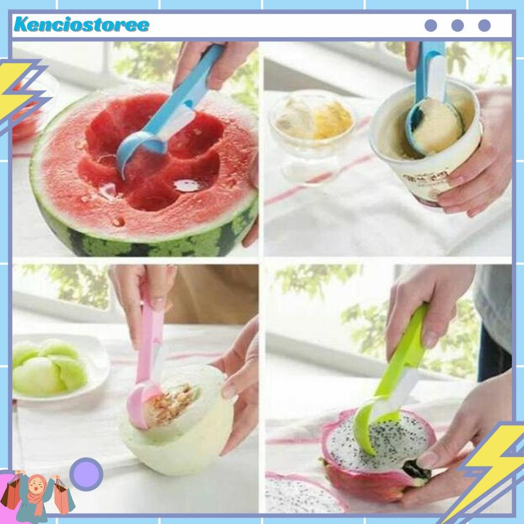 Sendok Scoop Ice Cream Buah Plastik Promo