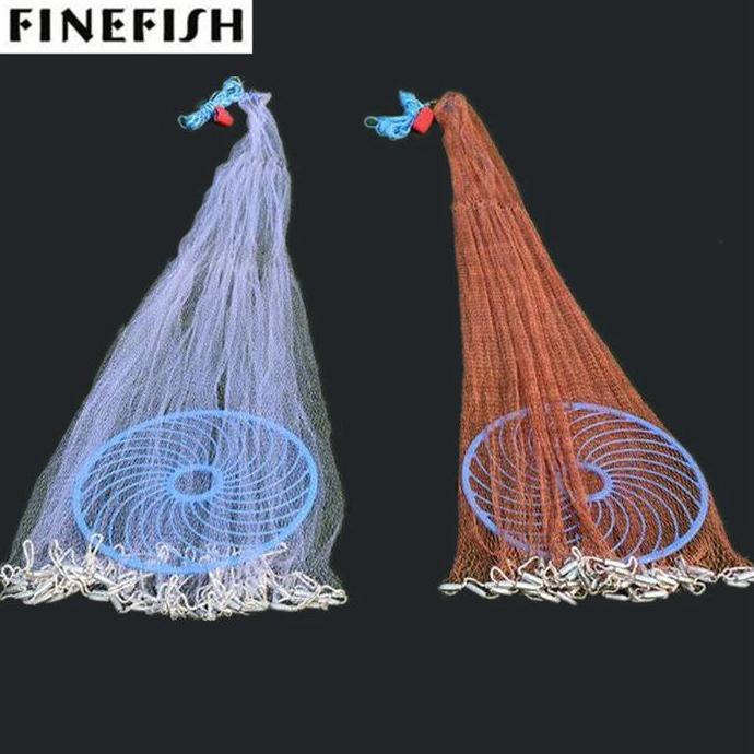 Jala Ikan Udang Lempar Jaring Pancing Ikan Lempar 4.2X10M