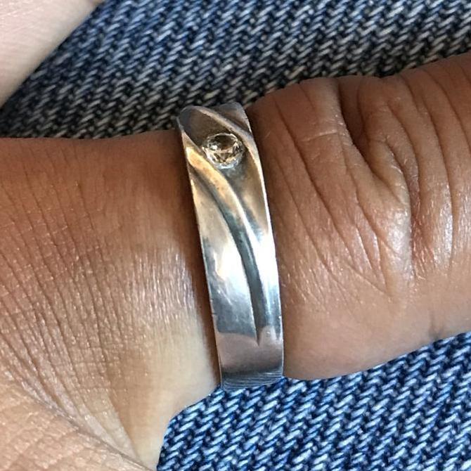 Cincin Perak Elegant Pria / Wanita Permata Swarovski - CK00121