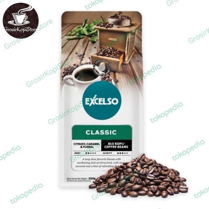 Ready kopi biji classic excelso 200g- Coffee bean Excelso Classic