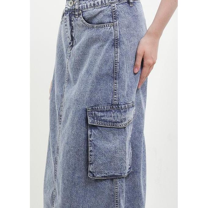 EXIT Xixi Skirts 196.93513.42 |Rok Jeans Wanita - Warna Biru