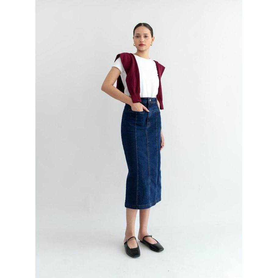 KAIAHATI - Leticia Denim Midi Skirt