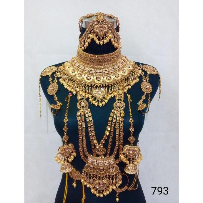 kalung wedding india bsize/kalung india/pernikahan india/set bridal india/aksesoris indiq/perikahan 