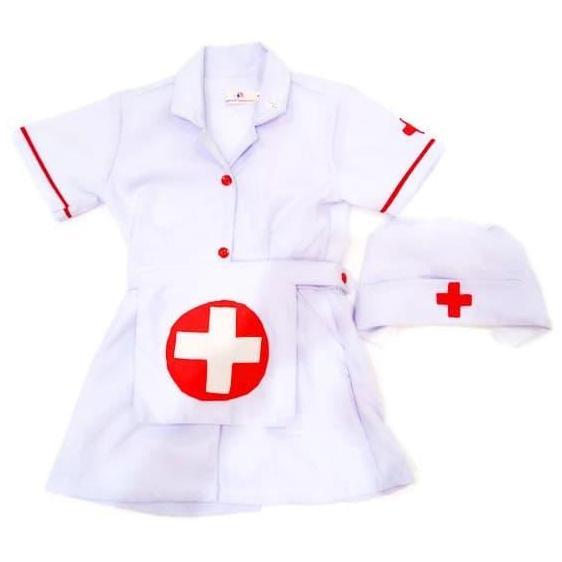 ASLI Kostum Perawat rumah sakit-Baju perawat -Kostum profesi perawat READY STOCK