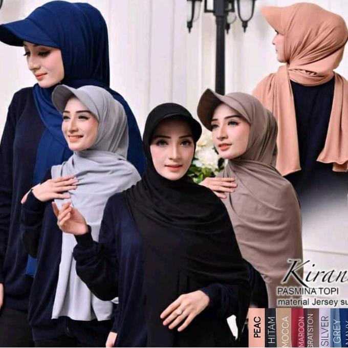 Super Sale, Jilbab Sport Pashmina Topi Olahraga Hitam Instan