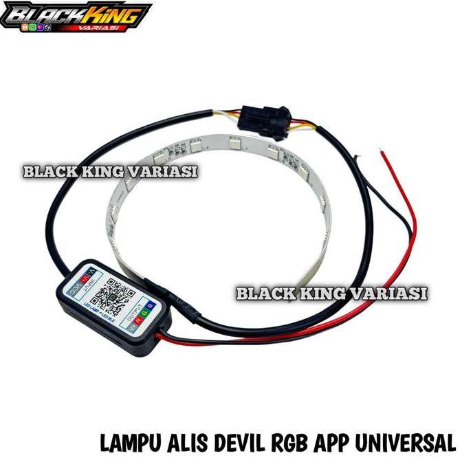Lampu Alis Devil RGB APP Lampu Demon Devil Eye Bluetooth Lampu Alis Biled Projie RGB Lampu LED Demon