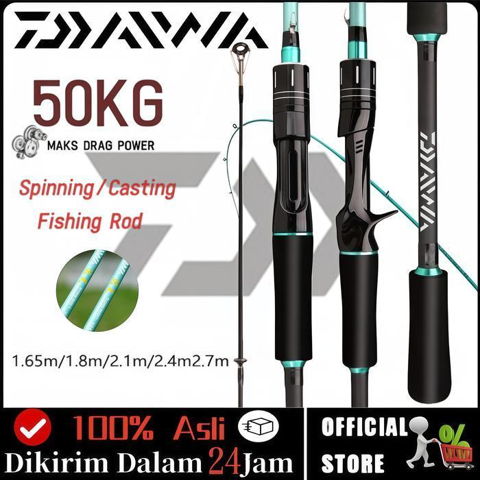 Daiwa Rod Casting & Spinning Rod 165Cm-270Cm Fishing Bc Rod Jigging Joran Pancing Sea Fishing Pole P