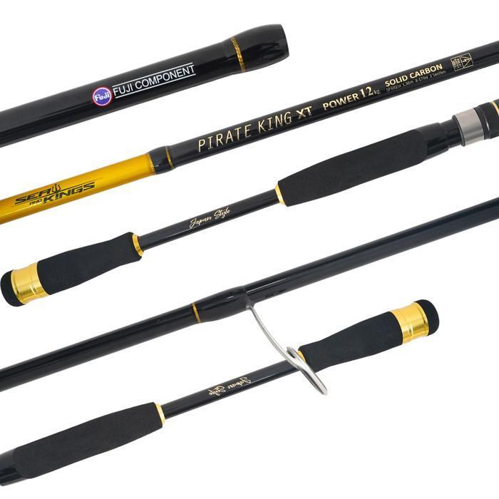 Sea And Kings Pirate King Japan Style Joran Pancing Carbon Solid 165Cm Dan 180Cm 7 Ring Fuji K Guide