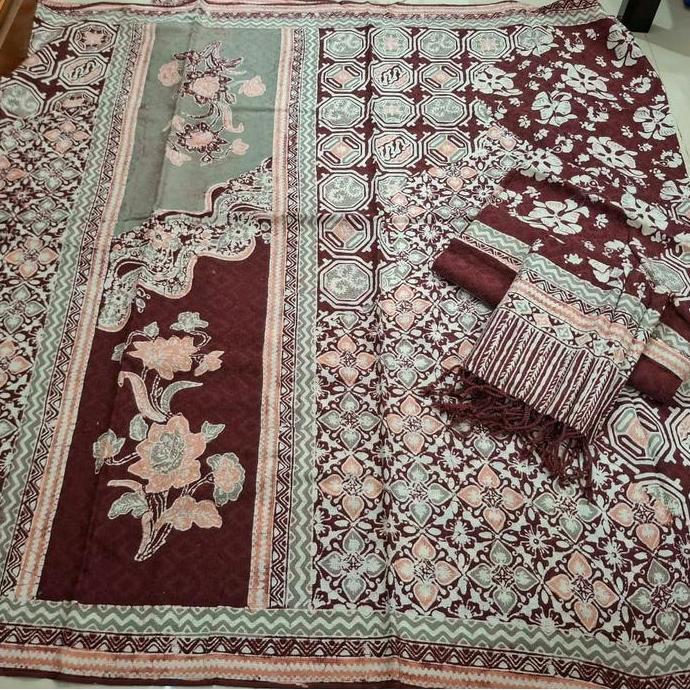 Kain batik sarimbit couple batik fariza cirebon doby cerah soft 03