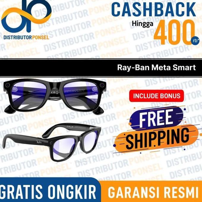 Ray Ban Kacamata Pintar Meta Smart Glasses RayBan Wayfarer NEW