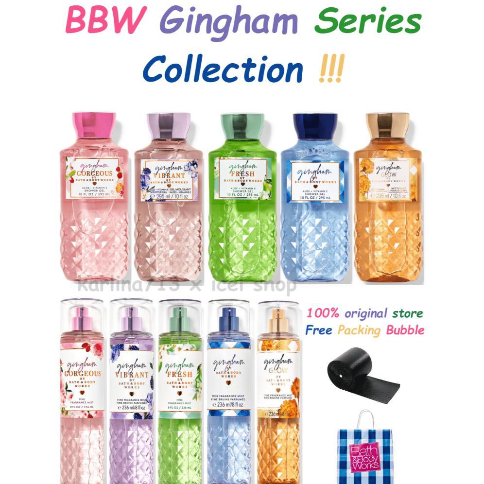 BBW Gingham All Series ( Gingham Glow - Gorgeous - Vibrant - Fresh - Love ) - ( Body Mist - Body Lot