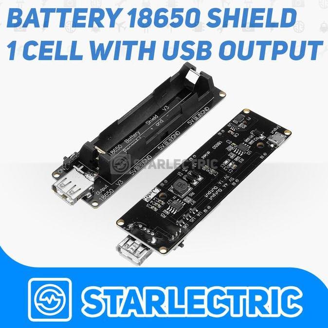 Battery 18650 Shield 1 Cell 1S ESP32 18650 Baterai Holder Single