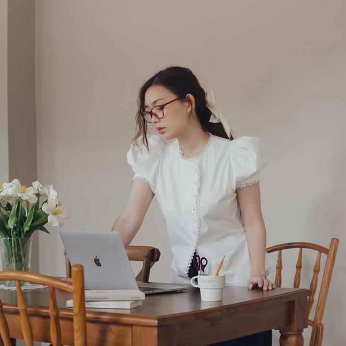 Rice Blouse - OWNION Lebaran Collection | Atasan Katun Wanita | Blouse Renda Wanita