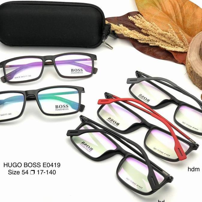 Kacamata minus pria lensa Index 1.67 dipertipis bluecromic/Hitam