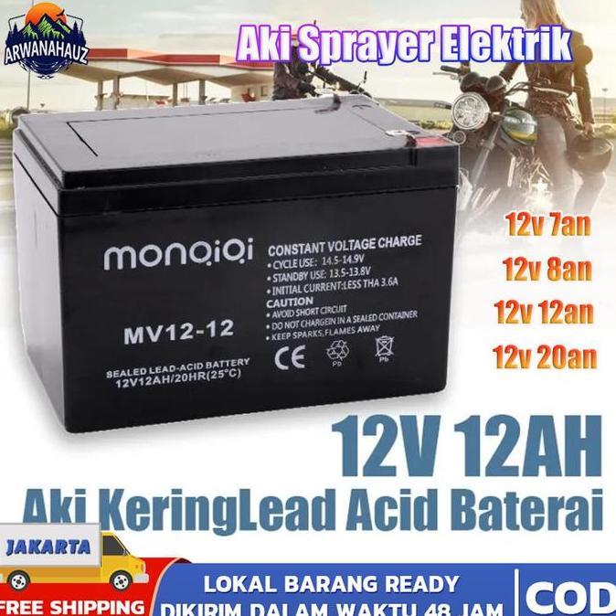 Bungavezza - Aki Kering Original 12V 12AH / Aki Sprayer Elektrik 12v 12ah / Aki Battery12V 8Ah / Aki