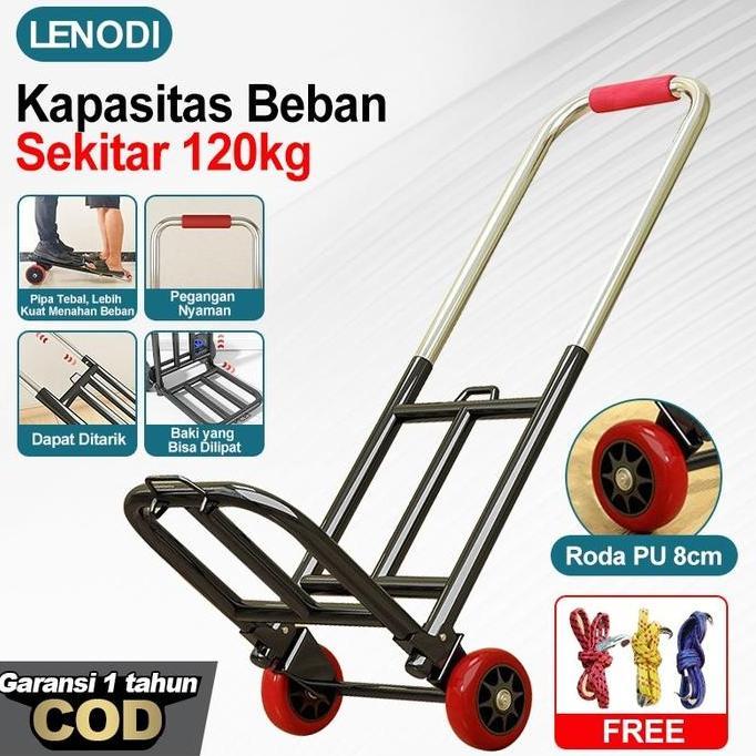 Trolley Besi Lipat /Trolley Lipat Bahan Besi /Trolley/ Troli /Troly /Trolley Barang Serbaguna Beli M
