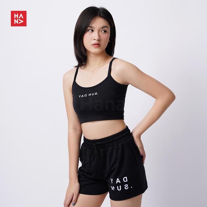 Girlfun- Hana Fashion - Kimmy Set Sunday Printing/Set Tank Top Dan Celana Pendek Wanita- St026 Setel