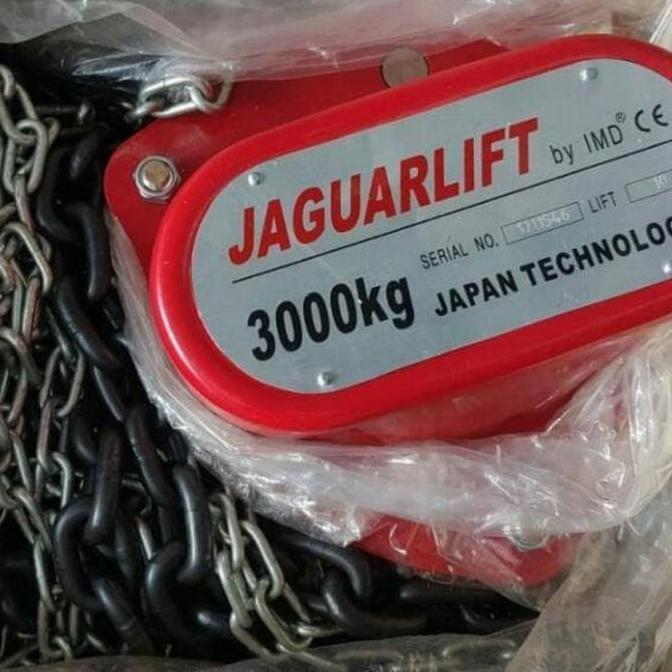 ,,,,,,,] Chain Blok Jaguar Jaguarlift 3 ton x 5 meter Katrol Teknologi Jepang