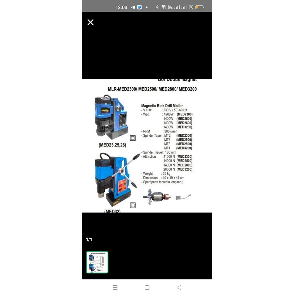```````] Mesin Bor Magnet Mollar / Magnetic Drill Mollar