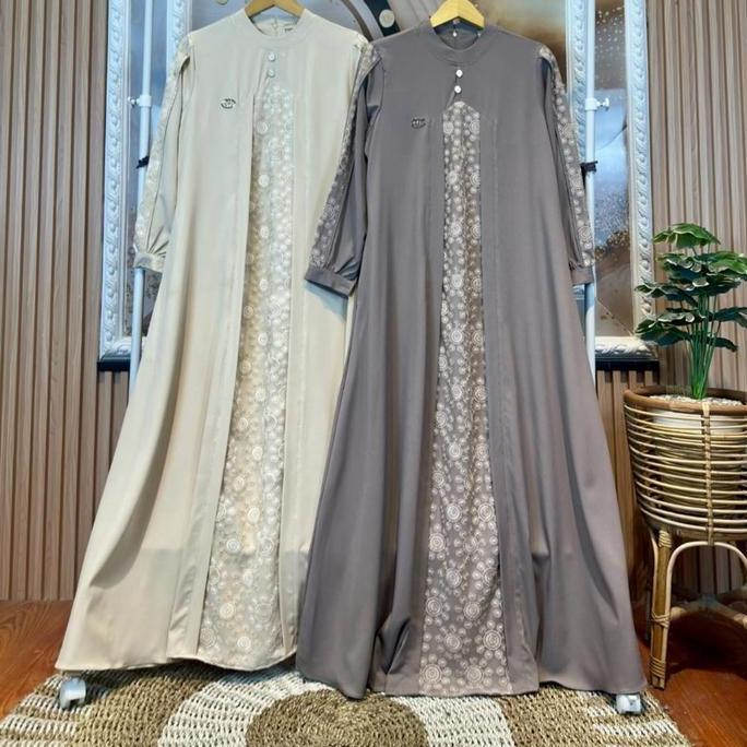 Grosir New Arrival (Gamis Jumbo) Jasmine Mix Rajut Muslim Wanita