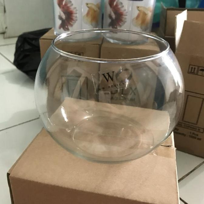 vas bunga bulat kaca bening 2 liter pot bunga kaca bulat lucu cylinder