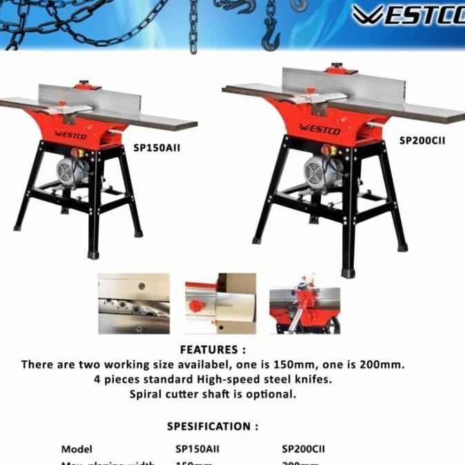 Ready...Ready...Ready...] Westco Mesin Wood Jointer 8 inch / 8" SP-200 Wesco SP 200 SP200
