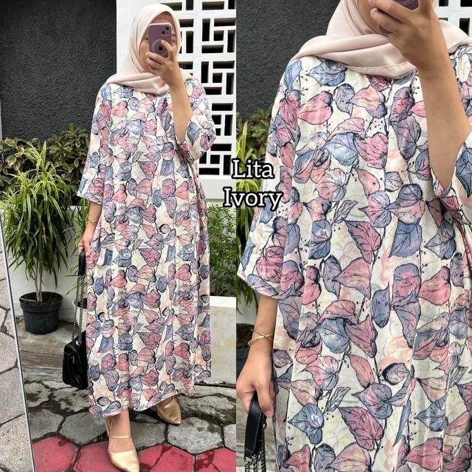 Newrelig- Daster Slavina Ld 120 Jumbo - Rayon Viscose - Home Wear - Gamis Busui Muslim Wanita