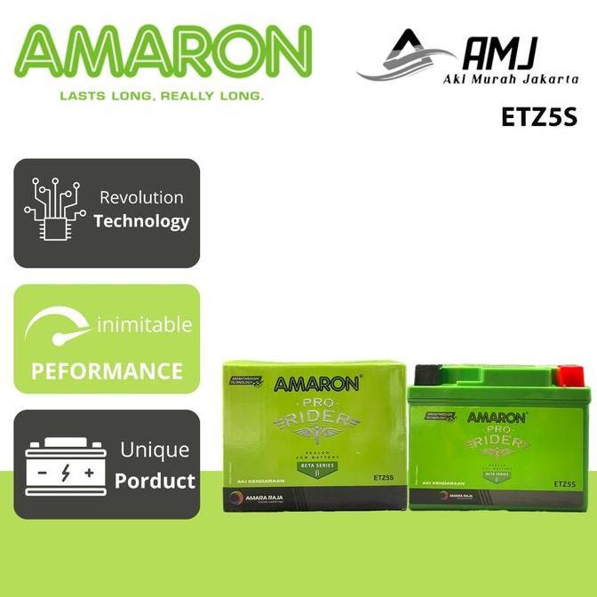 Promo Amaron Aki Motor Beat / Vario / Scoopy / Mio / Supra - 3.5A Aki Kering Diskon