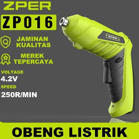 Pagenivansi - ZPER Mesin Bor Baterai 4.2V Obeng Listrik Cordless Drill Battery Bor Kayu Triplek Besi