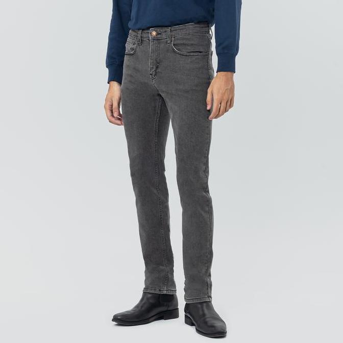 Yxyg- Edwin Jeans - Celana Jeans Barca Grey Used Pria Slim Fit Stretch Denim 13.5 Oz Celana Panjang 
