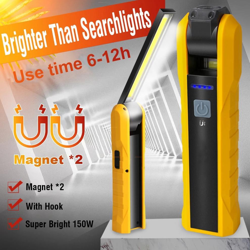 Z20 Flashlight With Magnet Work Lamp Car Flashlight Multifunction Inspection Lamp Bottom With Magnet