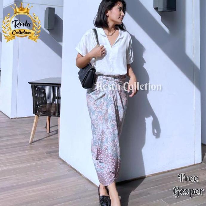 DY81 - Rok Lilit Motif Batik Kaki Naga Bawahan Wanita Kebaya Wisuda Kondangan Tunangan Nikahan Bahan