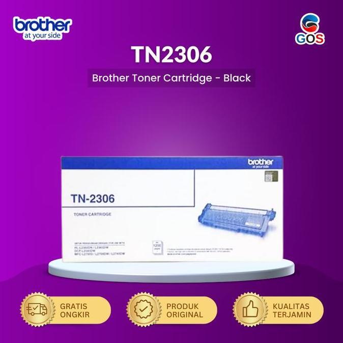 TERMURAH - BROTHER Toner TN 2306 Original Black TN2306 TN-2306