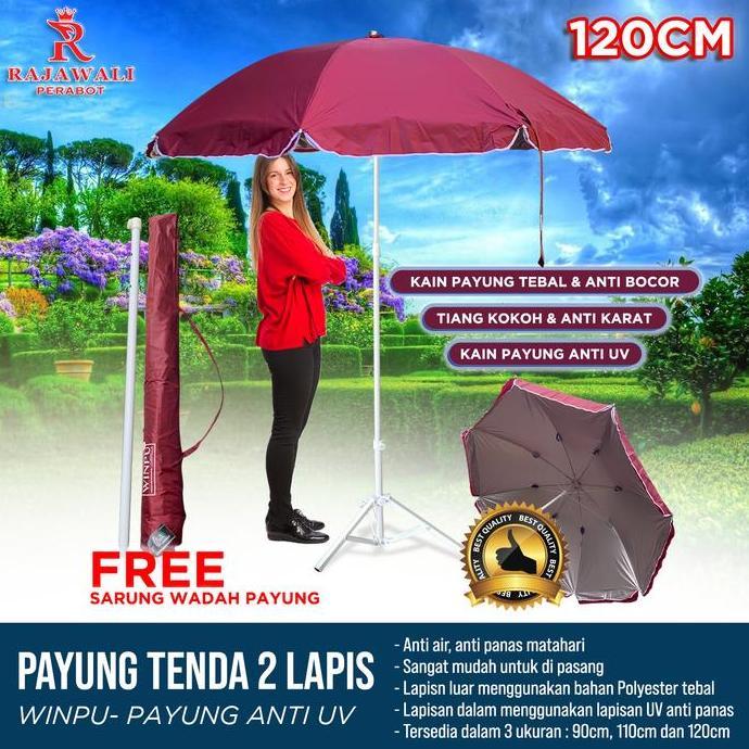 Payung Tenda 2 Lapis Payung Taman Pantai UV Series Winpu 120Cm/48Inch