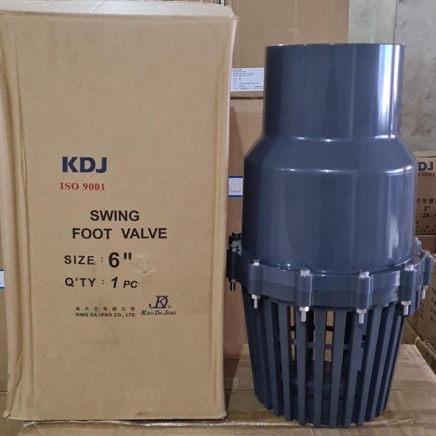 Foot Valve 6" inch pvc KDJ POLOS. SWING FOOT VALVE 6" KDJ PVC JIS AW