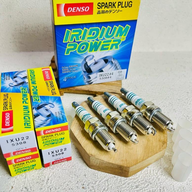 Busi Iridium type IXU22 Denso 1set 4pcs Untuk mobil Avanza VVTI tahun 2006-2011  All New Avanza tahn