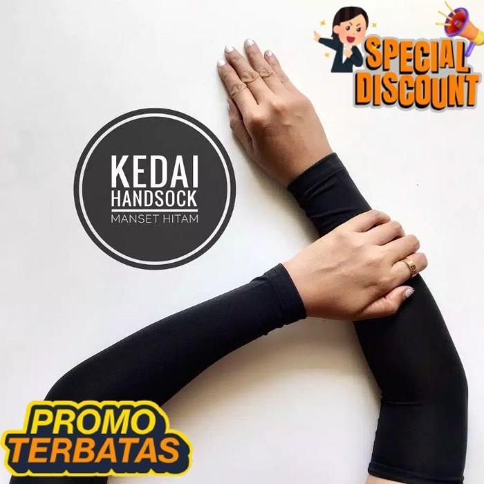 New Stock Manset Tangan Panjang 50 Cm Wanita / Deker Tangan Pria Bahan Kaos Adem Dan Nyaman Dr-02