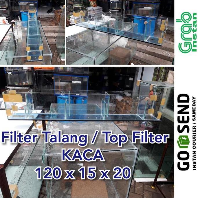 Filter Talang Kaca Aquarium / Top Filter 120x15x20 AME