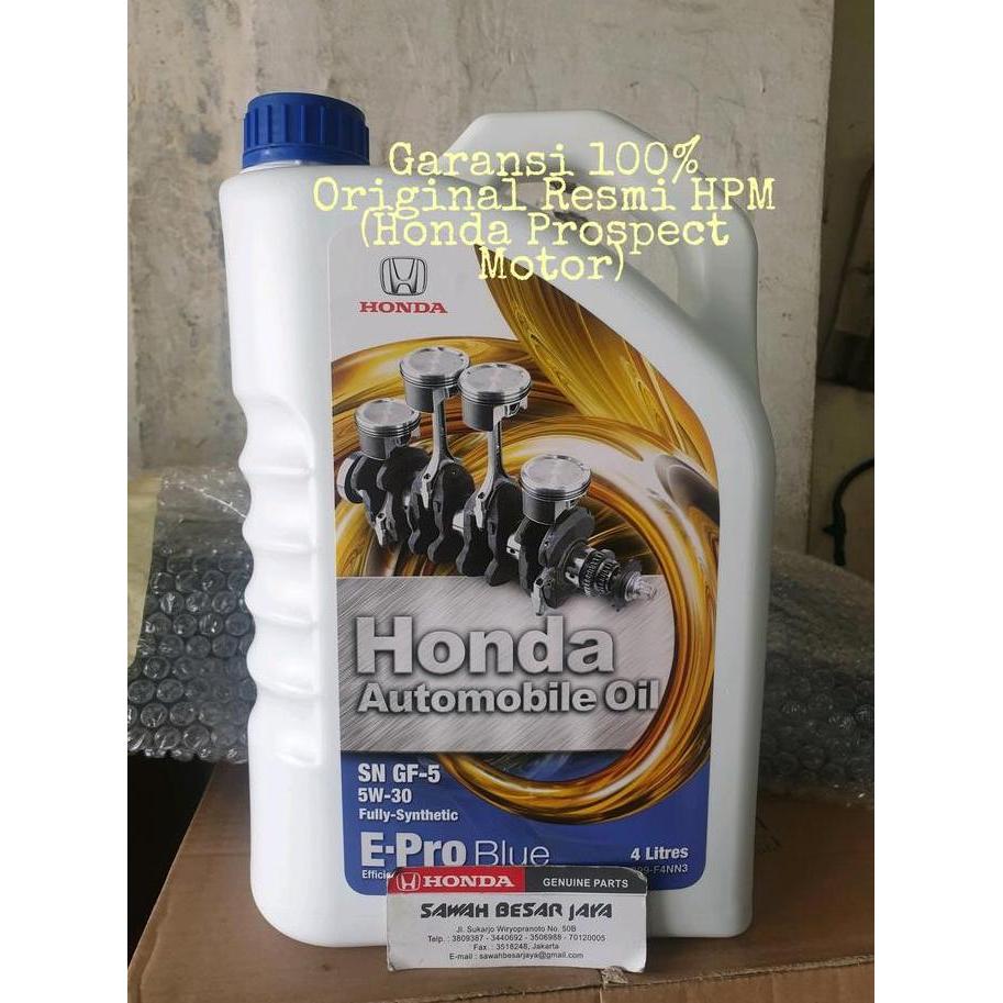Oli Mesin E-Pro Epro Blue 5W-30 Galon Atau 4 Liter Mobil Honda Brio Mobilio Jazz Rs Freed Brv Hrv Wr